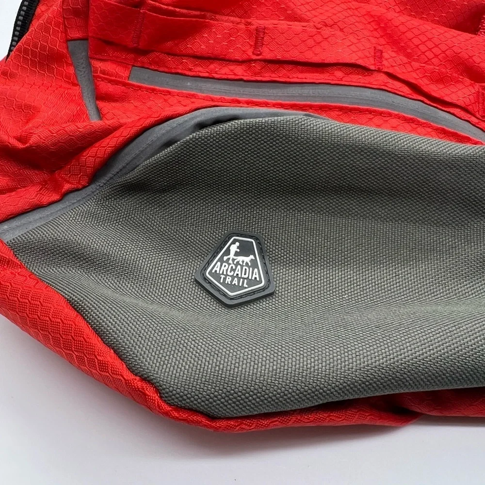 Arcadia Trail Ultimate Backpack Dog Harness Red and Gray Size Medium